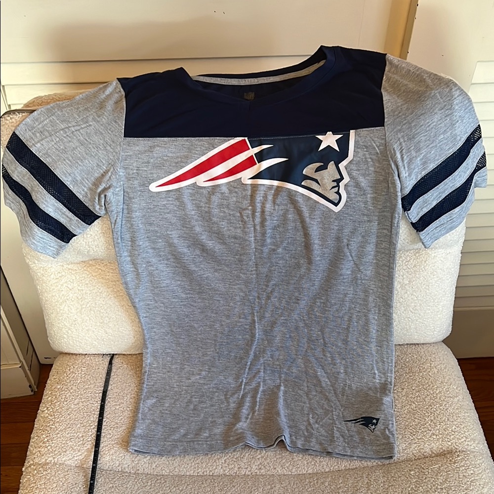 Patriots Short Sleeve Shirt - Gray and Blue